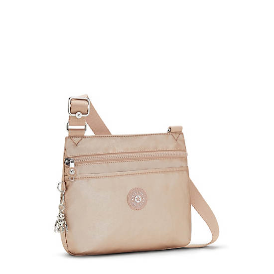 Kipling Emmylou Metallic Crossbody Bags Gold Charm Metallic | CA 1109UZ